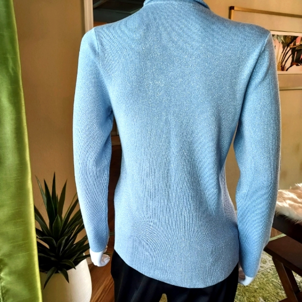 Chico's Rayon/Poly Blend With Silver Metallic Thr… - image 7